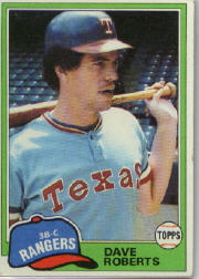 1981 Topps Baseball Cards      431     Dave Roberts
